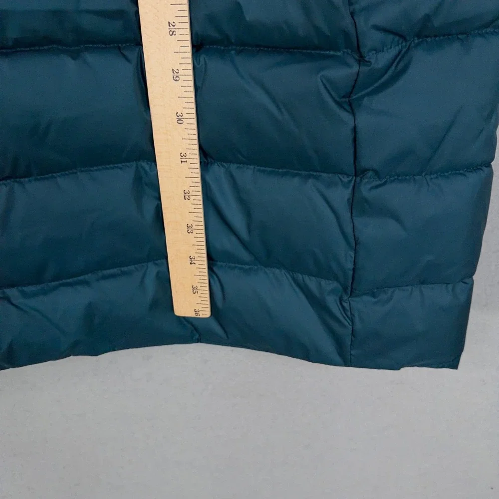 Liz Claiborne Puffer Jacket Womens XL Tahoe Teal Quilted Hooded Winter Gorpcore